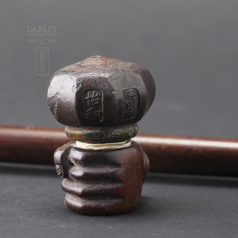 Pipa Antigua de bambú y marfil. - 2