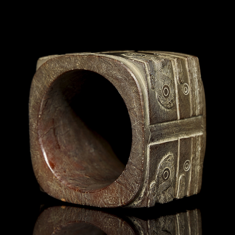 Cong de jade tallado, cultura Liangzhu