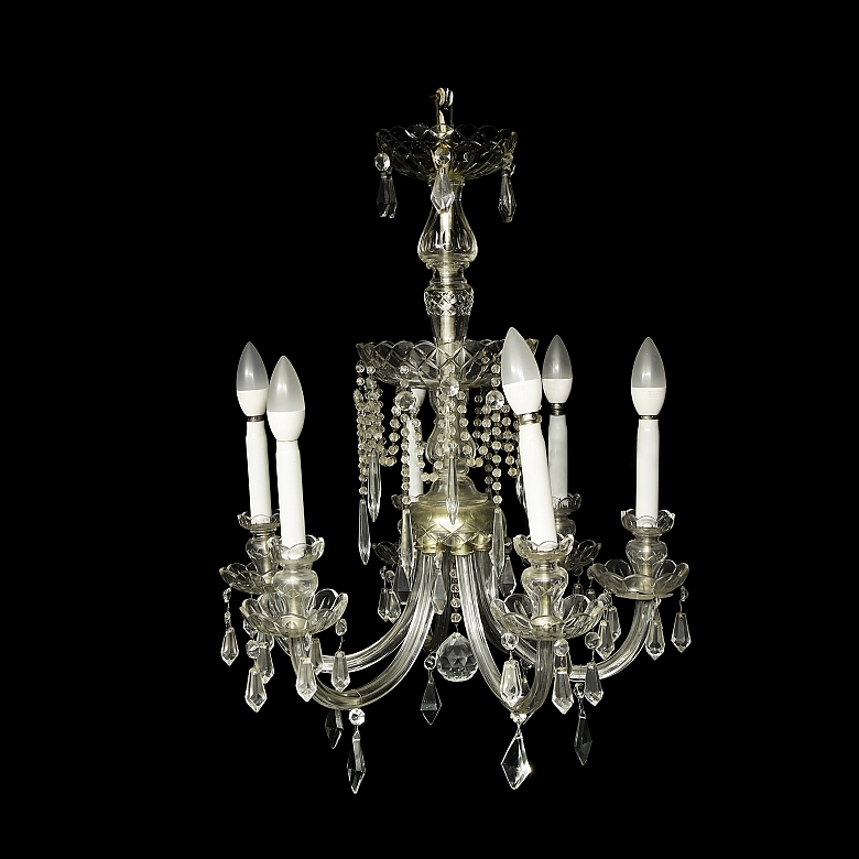 Ceiling lamp with glass beads, 20th century - 3