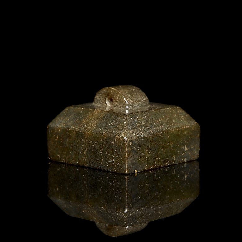 Sello cuadrangular de jade, dinastía Han