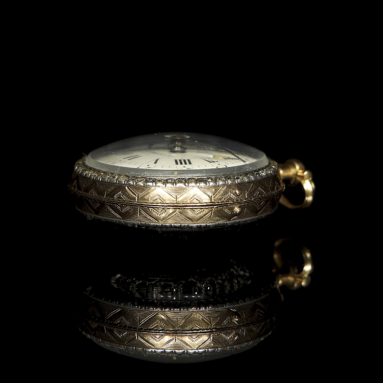 Gilbert A. Paris rose gold pocket watch