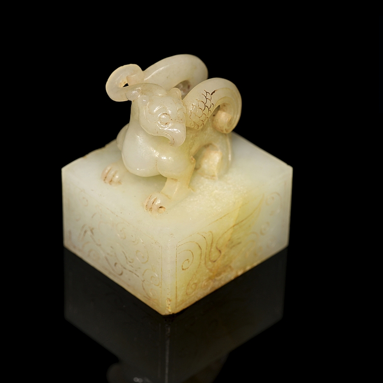 Sello de jade blanco 