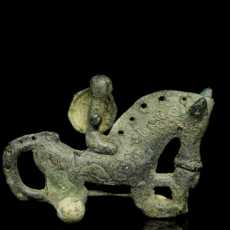 Iron Age (3rd-2nd c. BC) ‘Fibula of a horseman on horseback with shield’ - 6
