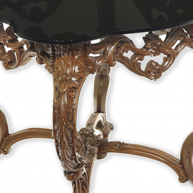 Mariano García (s.XX) Mesa auxiliar estilo Luis XV - 4