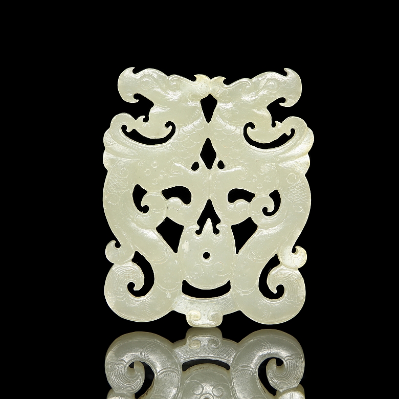 Placa de jade blanco 