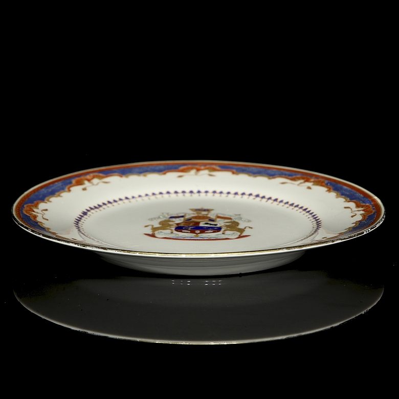 Plato de porcelana para exportación