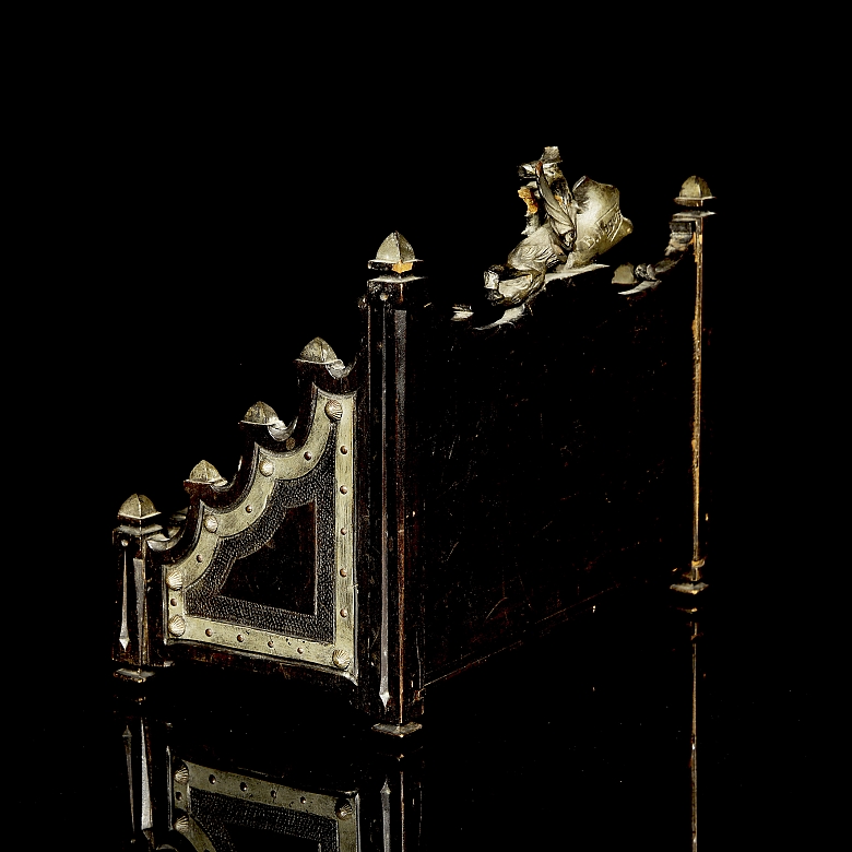Wooden and metal letter holder, 19th century - 3