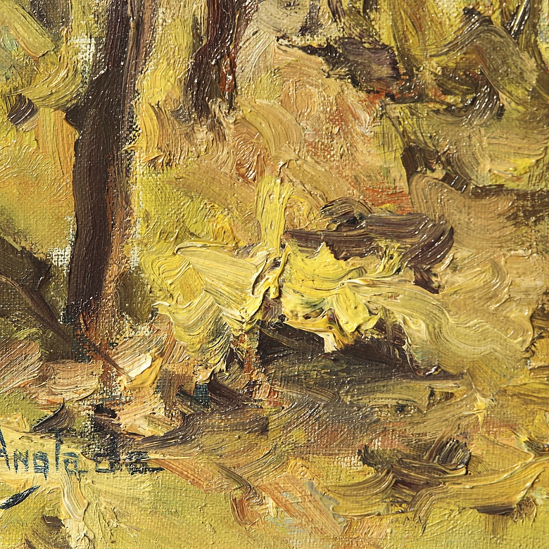 A. Anglada (20th century) ‘Landscape by the River’