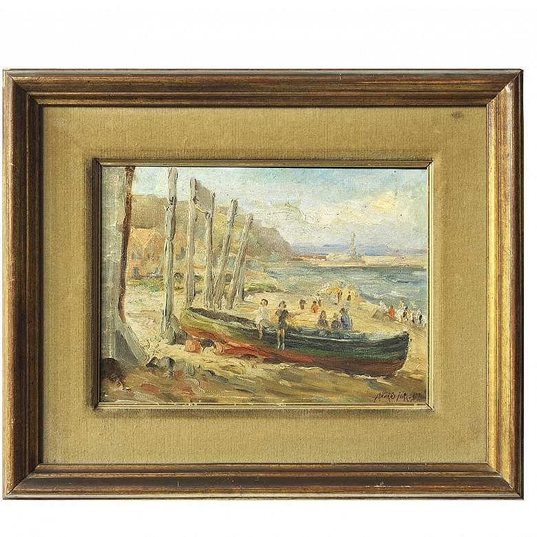 Andres Torrent (20th century) ‘Girls on the beach’