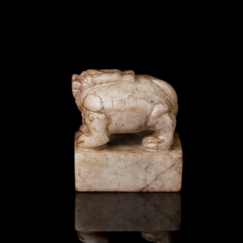Carved jade seal ‘Dragon turtle’, Qing dynasty
