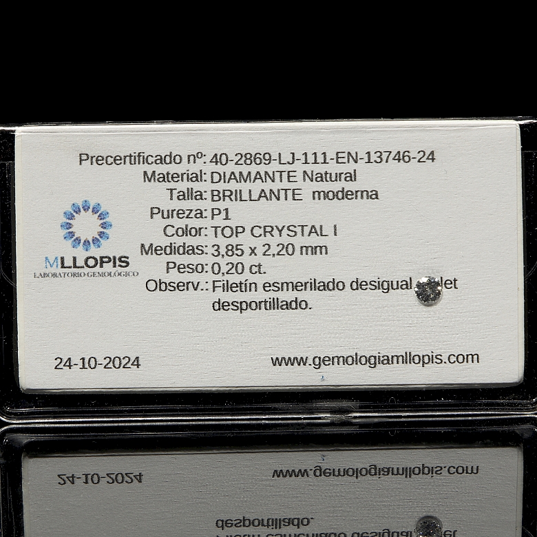 Lote de ocho diamantes naturales - 1