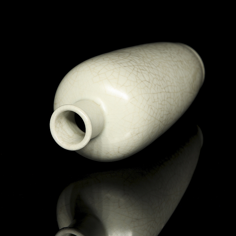 Jarrón de gres celadón craquelado 