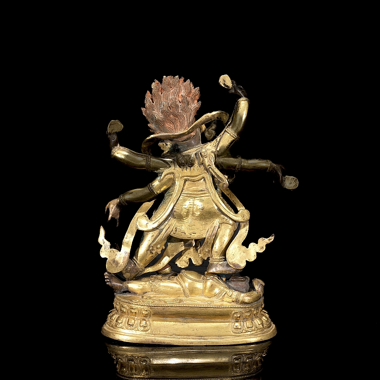 Gilded bronze figure of Mahakala, Qing dynasty