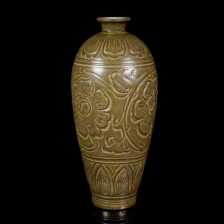 Jarrón meiping de cerámica esmaltada 