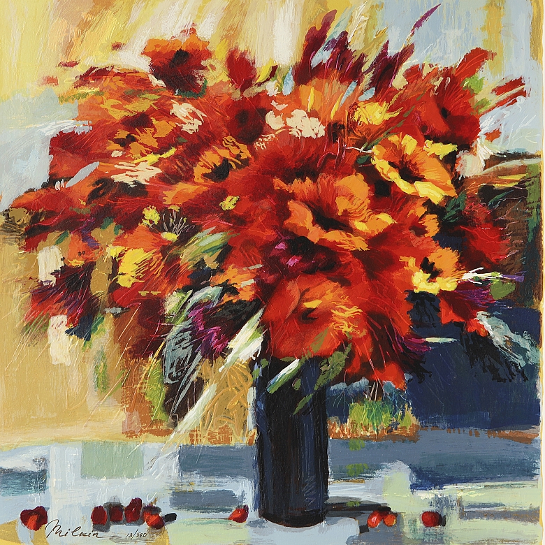 Michael Milkin (1964) ‘Red and Yellow Bouquet’ - 1