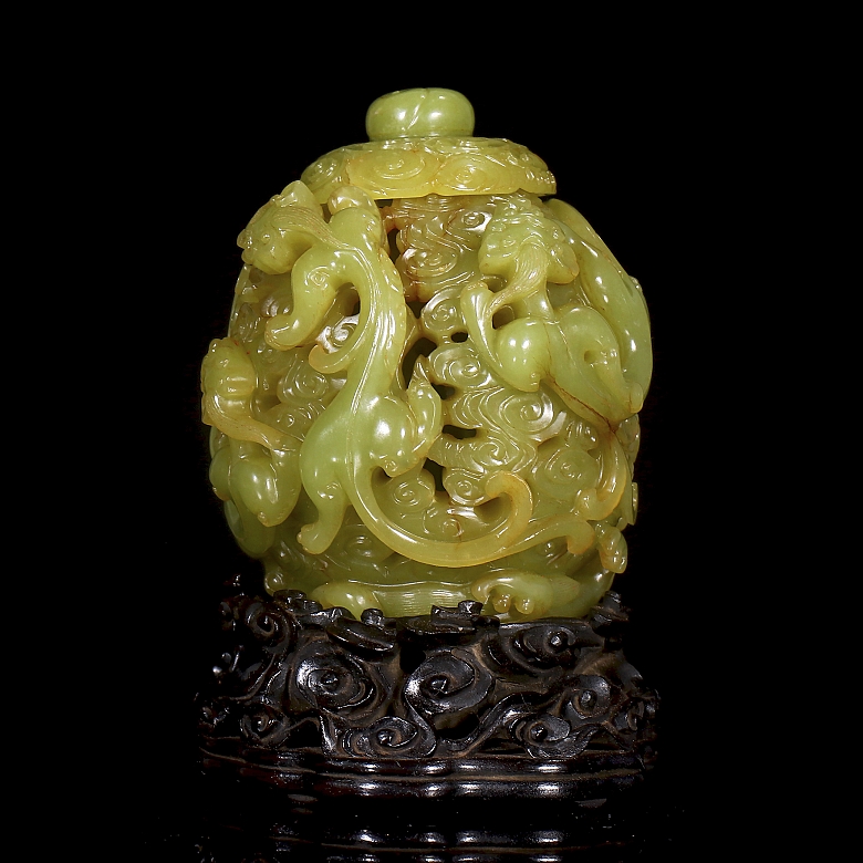Incensario de jade amarillo 