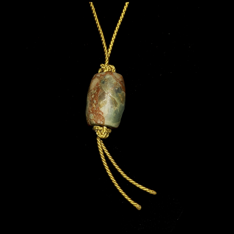 Carved jade bead, Hongshan culture