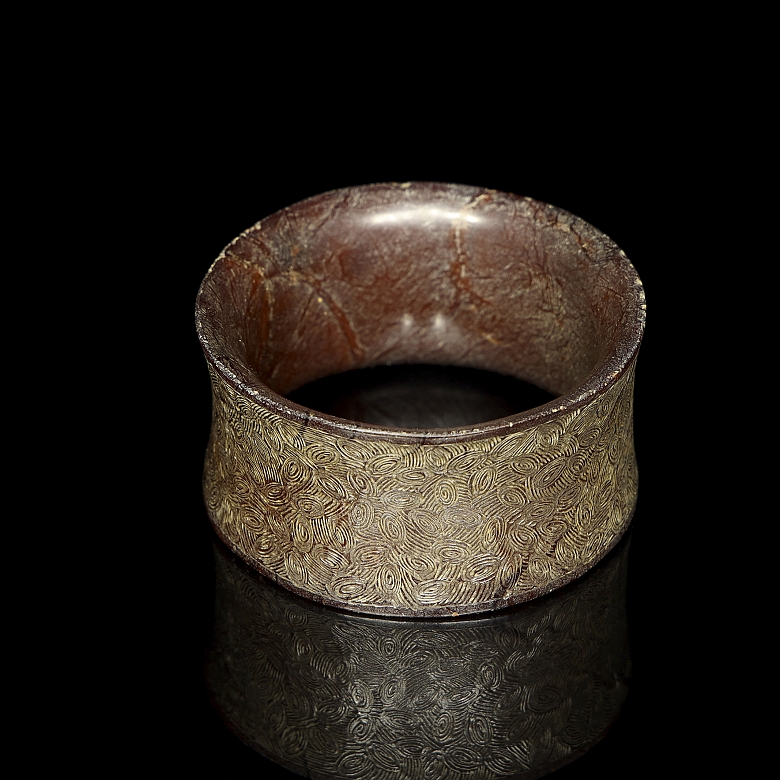 Adorno para el cabello de jade tallado, Cultura Liangzhu - 3