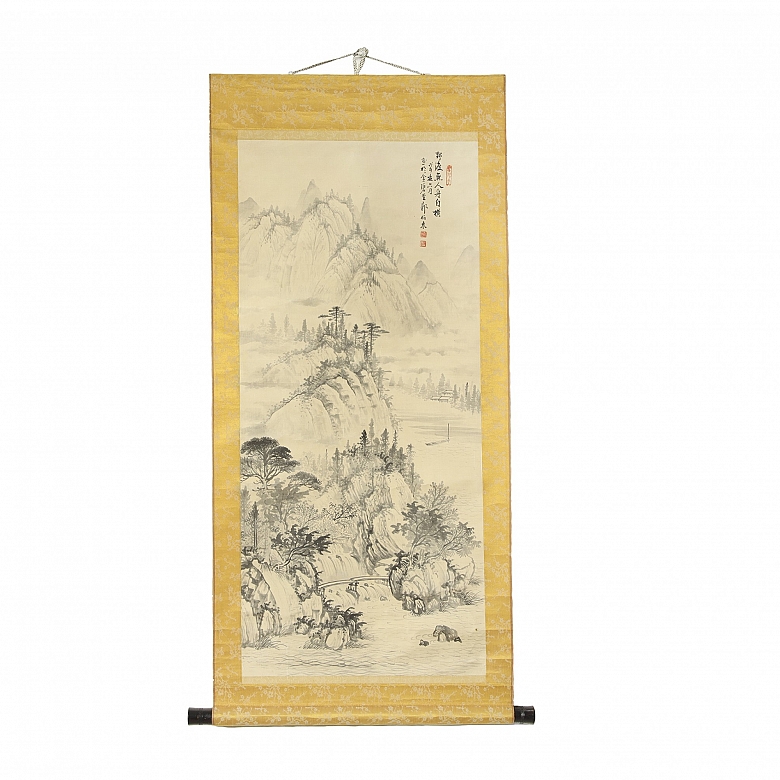 中国画《山景》，20世纪