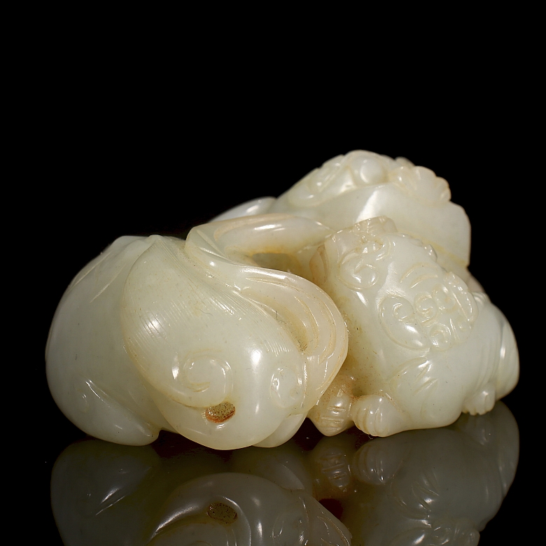 Figura de jade blanco 