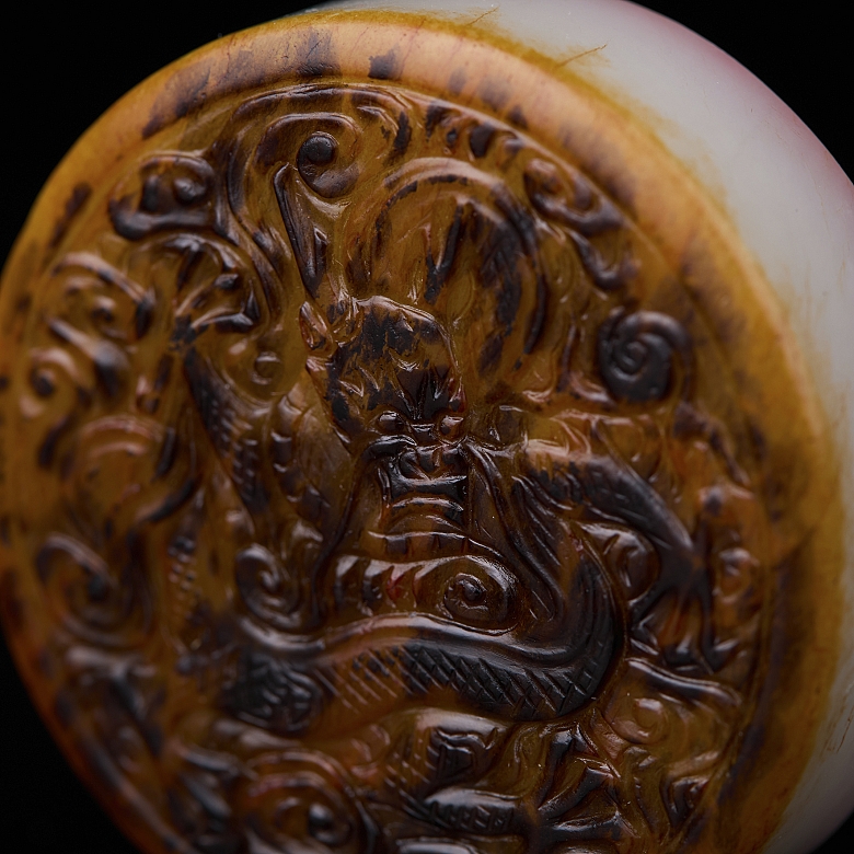 Sello circular de jade