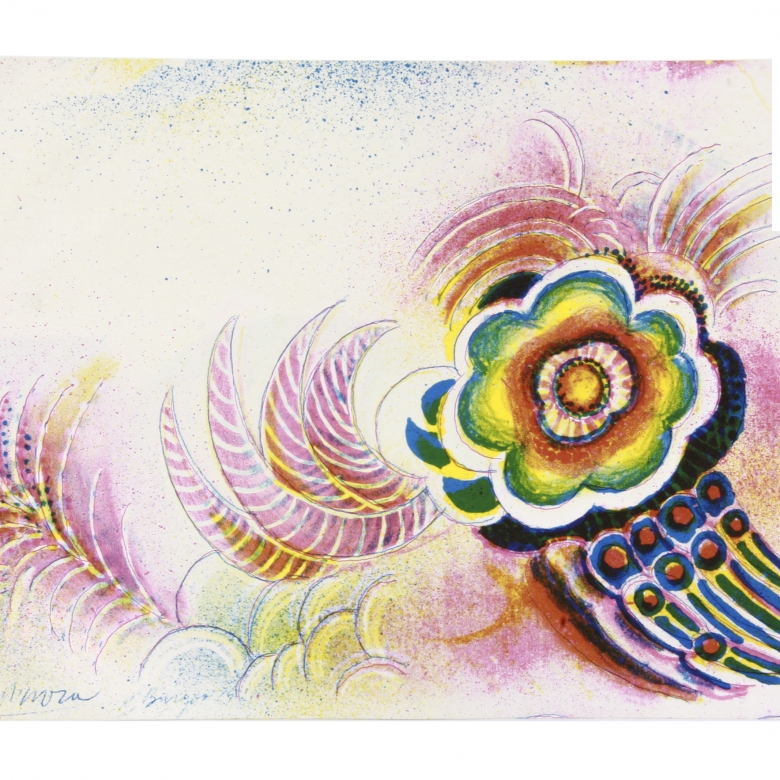 Francisco Espinoza Dueñas (1926) Tres litografías a color. - 1