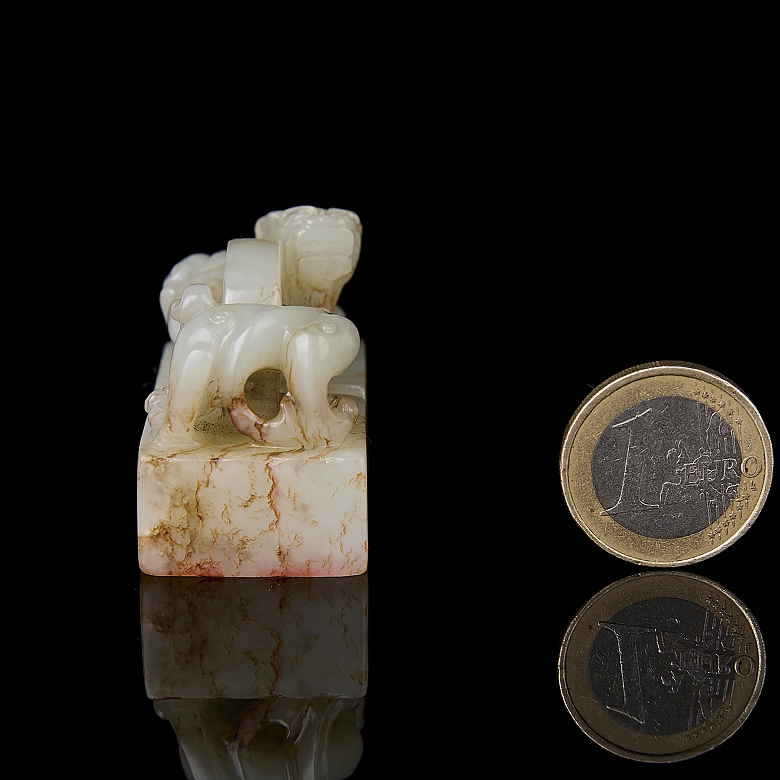 Sello doble de jade de Hetian 