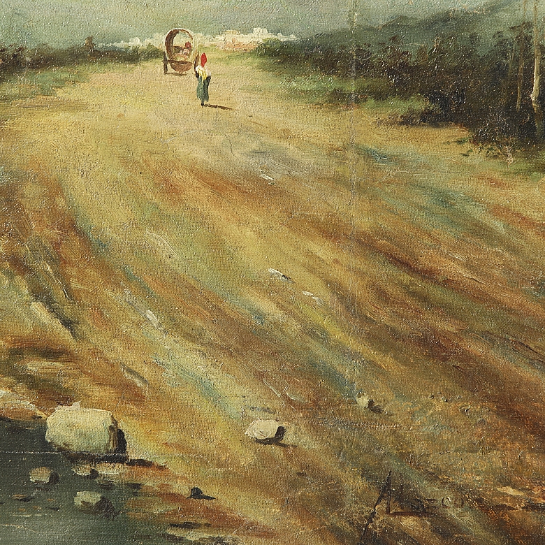 José Morales Alarcón (1901-?) “Road Along the River”