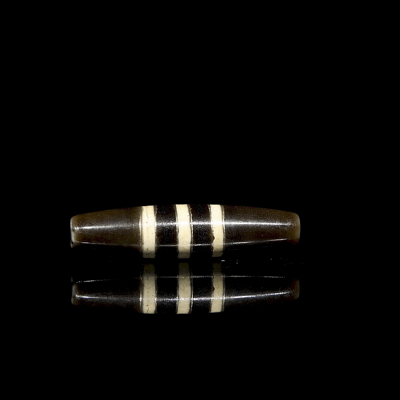 Cuenta Dizi de ágata, Tíbet, s.XV