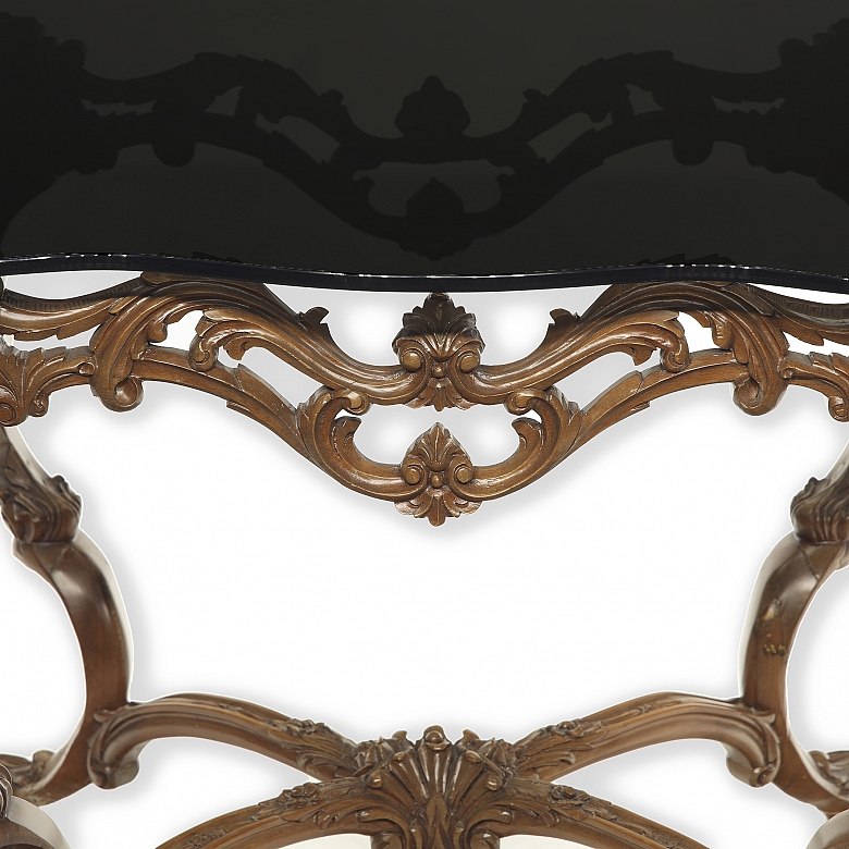 Mariano García (s.XX) Mesa auxiliar estilo Luis XV - 3