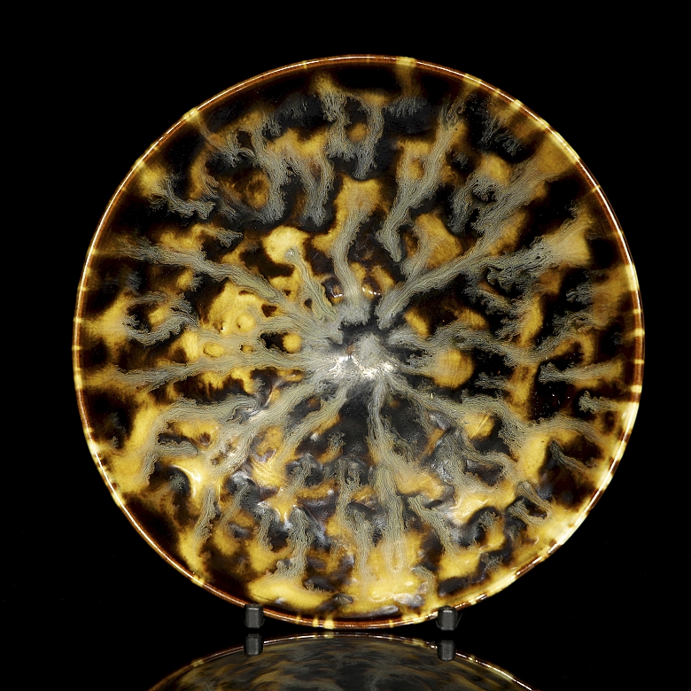 Stoneware bowl with ‘Hare skin’ glaze, Song style - 4