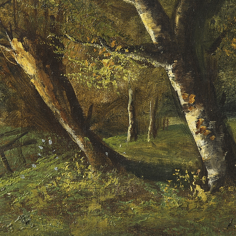 Louis Henry (active 1894) ‘Landscape by the River’