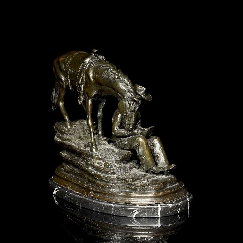 Jean Pierre Masier (1878–1957) ‘Cowboy with Horse’ - 2