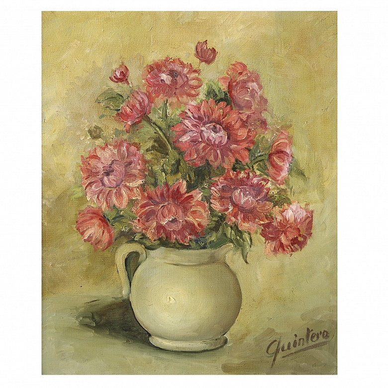 Quintero (20th century) ‘Still Life with Flowers’