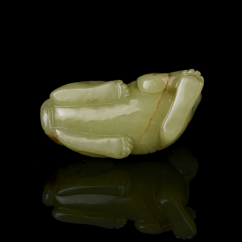 Figura tallada de jade amarillo 