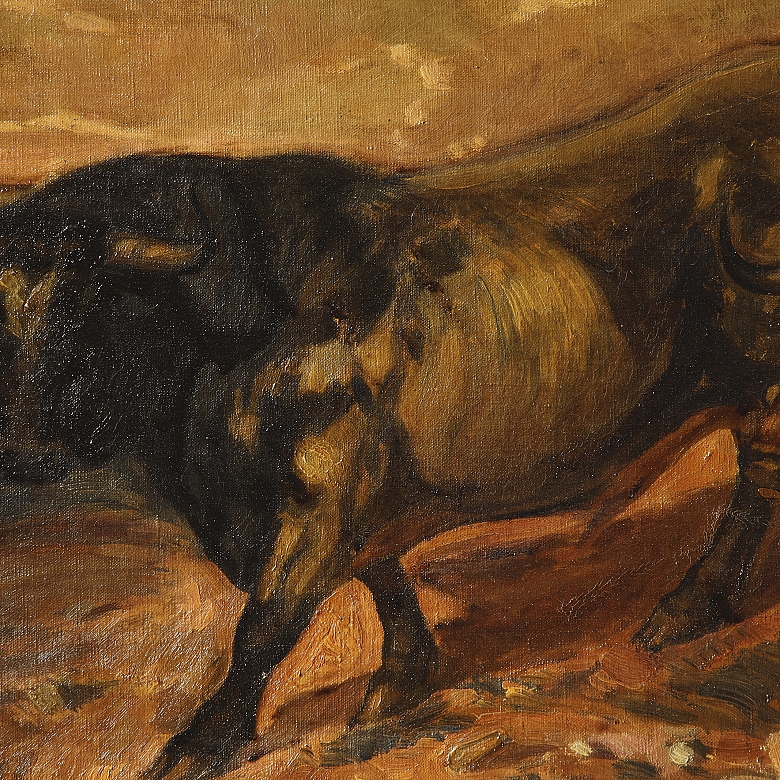 19th-20th Century Spanish School “Toros de Bergel”