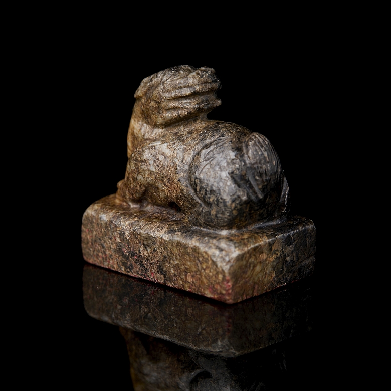 Carved jade seal ‘Mythical Animal’, Ming dynasty