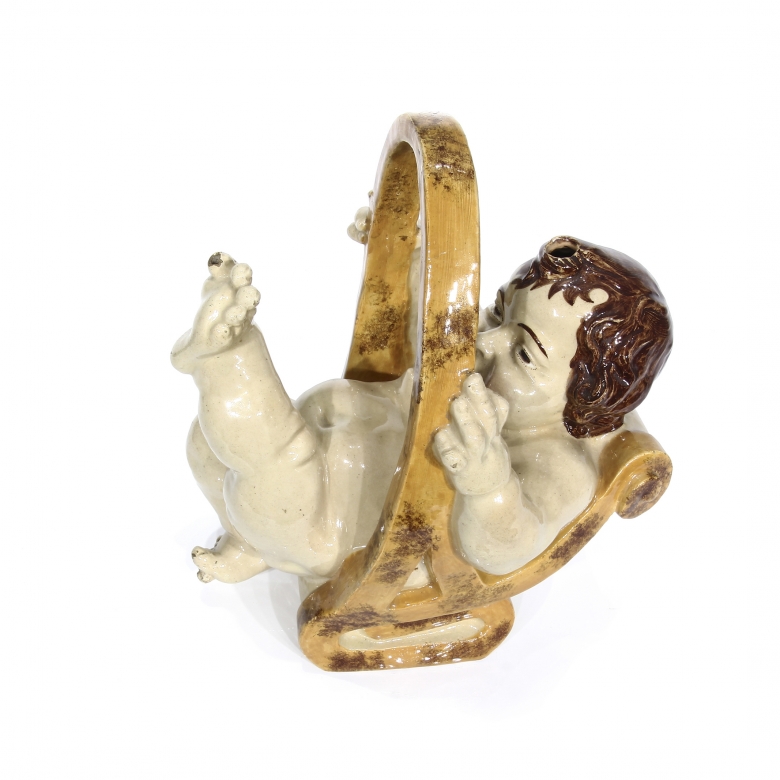 Botijo in glazed earthenware, Biar, 20th century - 2