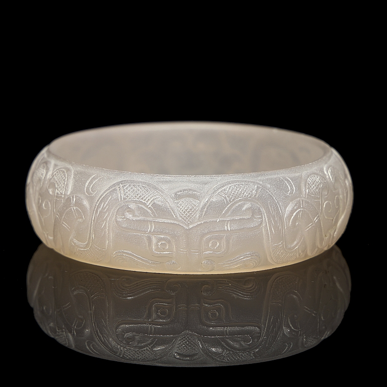 Brazalete de ágata rosa