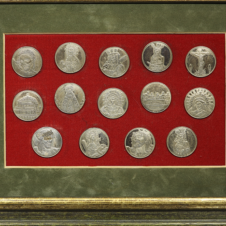 Serie de monedas de plata de índole religiosa, s.XX