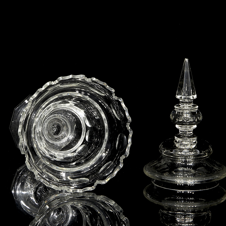 切割玻璃糖果盒，19世纪