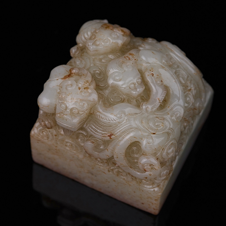 Sello de jade blanco