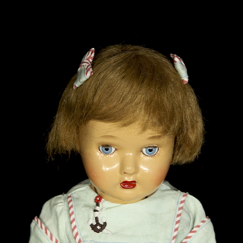 Muñeca clásica Mariquita Pérez, España, c. 1945-1952