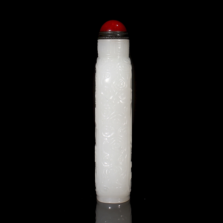 Botella de rapé de jade de Hetian 