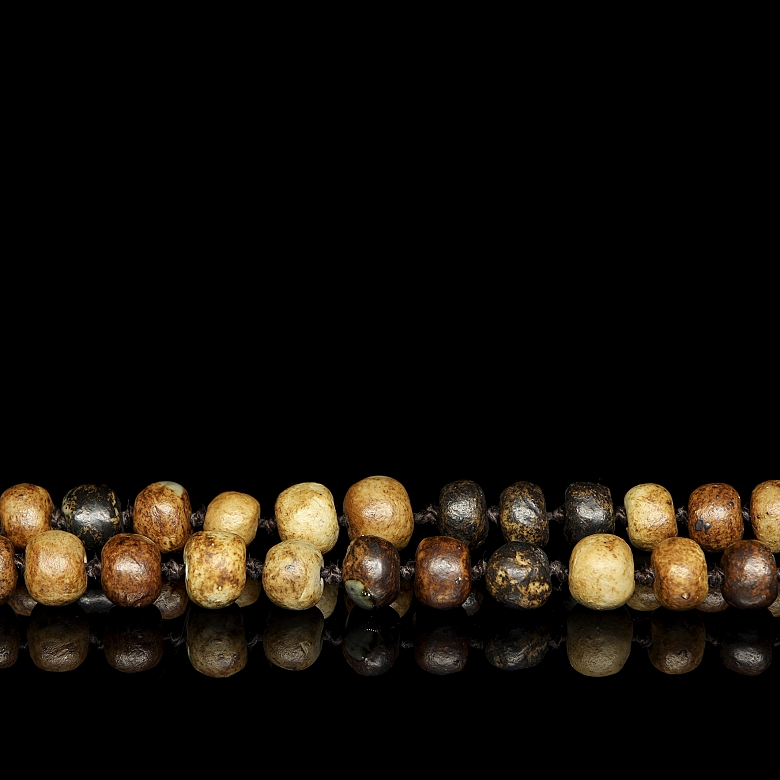 ‘Mala’ necklace with stone beads, Qing dynasty - 3