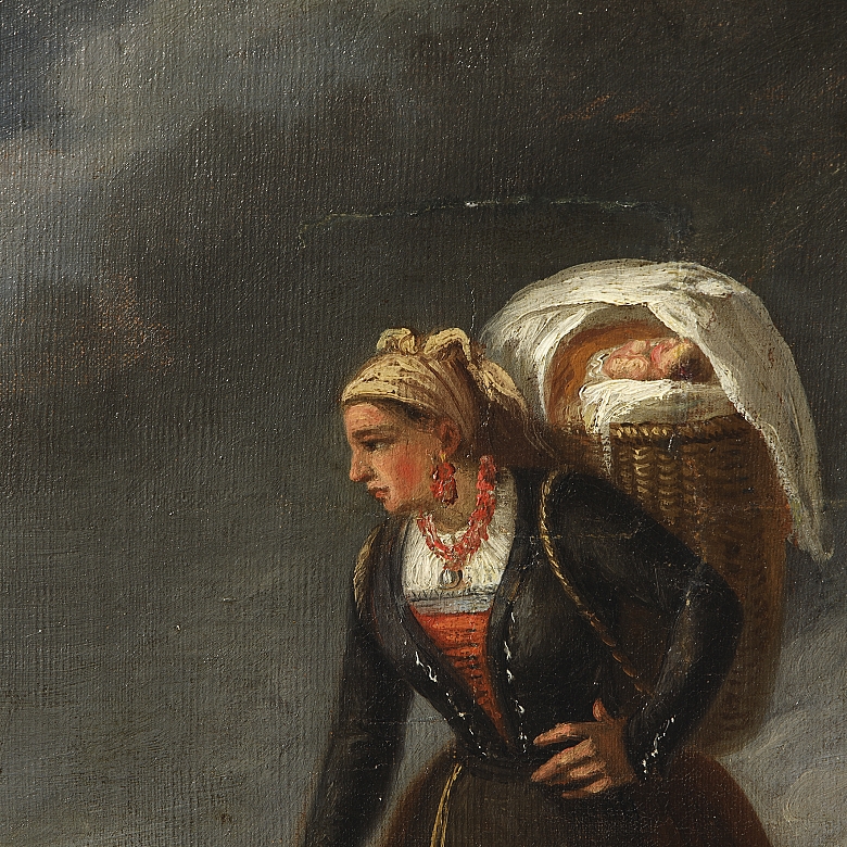 18th century Spanish school ‘Peasant couple’