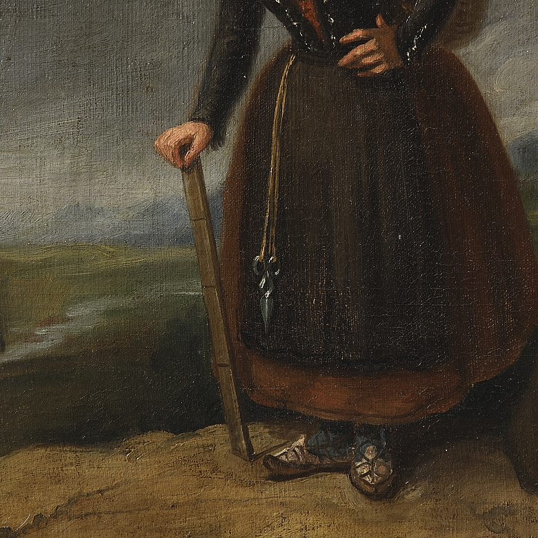 18th century Spanish school ‘Peasant couple’