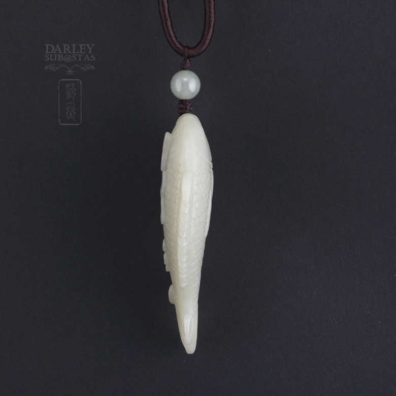 白玉双鱼吊坠 - 3