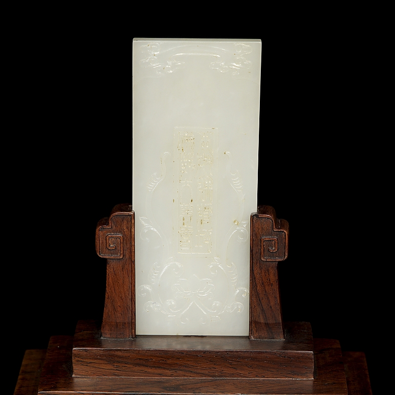 Placa de jade blanco 