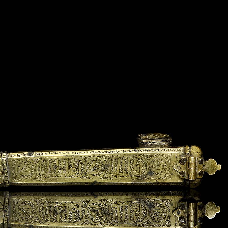 Ottoman travel inkwell with pen holder, 19th century - 3